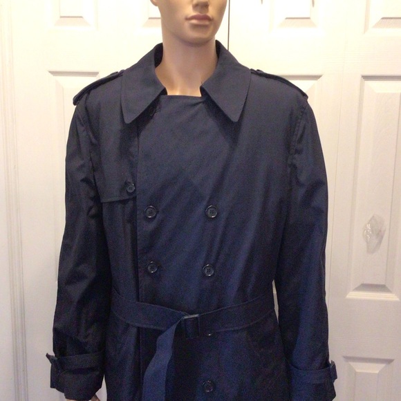 VTG Center Mfg. Co Mens US Military Navy Blue All Weather Trench Coat Size 46R - Picture 14 of 15